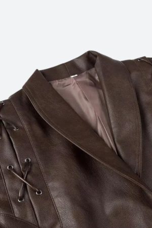 Quick Outfits, Modest Fashion Outfits Ideas Asymmetric Faux Leather Jacket