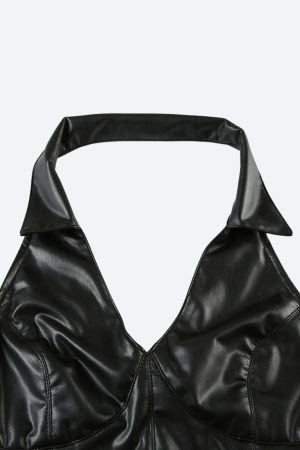 Quick Outfits, Modest Fashion Outfits Ideas Baddie Faux Leather Crop Top