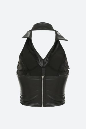 Quick Outfits, Modest Fashion Outfits Ideas Baddie Faux Leather Crop Top