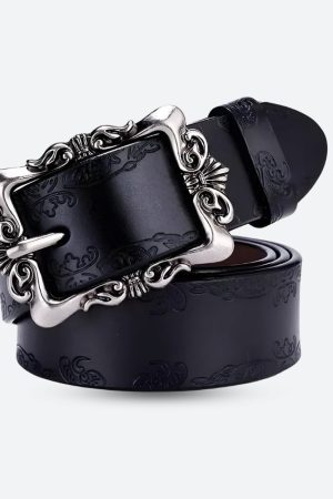 Quick Outfits, Modest Fashion Outfits Ideas Baroque Faux Leather Belt