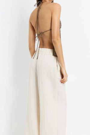 Quick Outfits, Modest Fashion Outfits Ideas Beaded Chiffon Backless Top