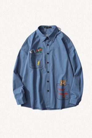 Quick Outfits, Modest Fashion Outfits Ideas Bear & Skateboard Detailed Shirt