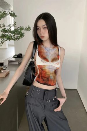 Quick Outfits, Modest Fashion Outfits Ideas Body Printed Tank Top