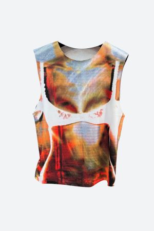 Quick Outfits, Modest Fashion Outfits Ideas Body Printed Tank Top