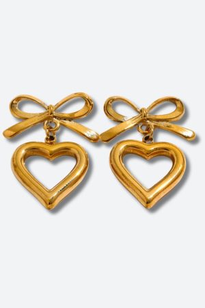 Quick Outfits, Modest Fashion Outfits Ideas Bow & Heart Earrings