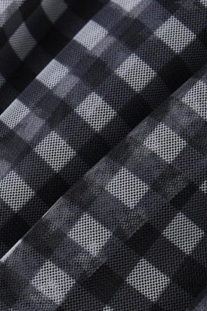 Quick Outfits, Modest Fashion Outfits Ideas Checkered Strapless Top & Mini Skirt Two Piece Set