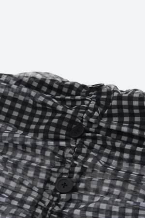 Quick Outfits, Modest Fashion Outfits Ideas Checkered Strapless Top & Mini Skirt Two Piece Set