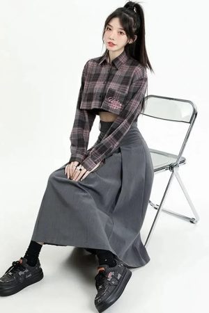 Quick Outfits, Modest Fashion Outfits Ideas College Girl Pleated A-Line Midi Skirt