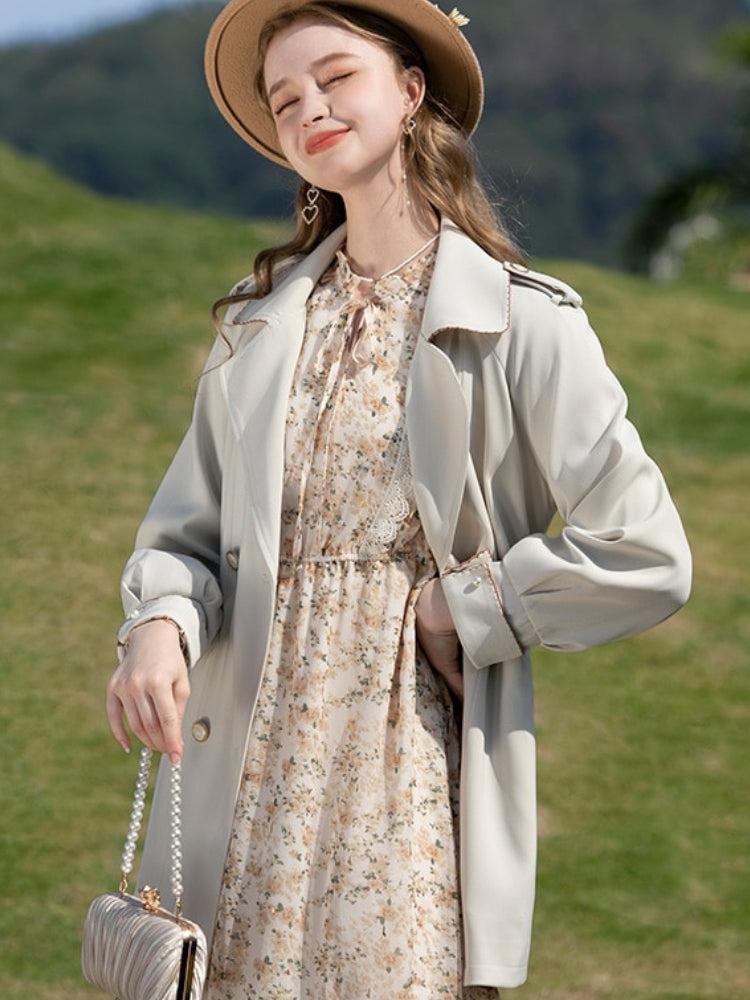 Quick Outfits, Modest Fashion Outfits Ideas Cottagecore Lace Detailed Floral Midi Dress
