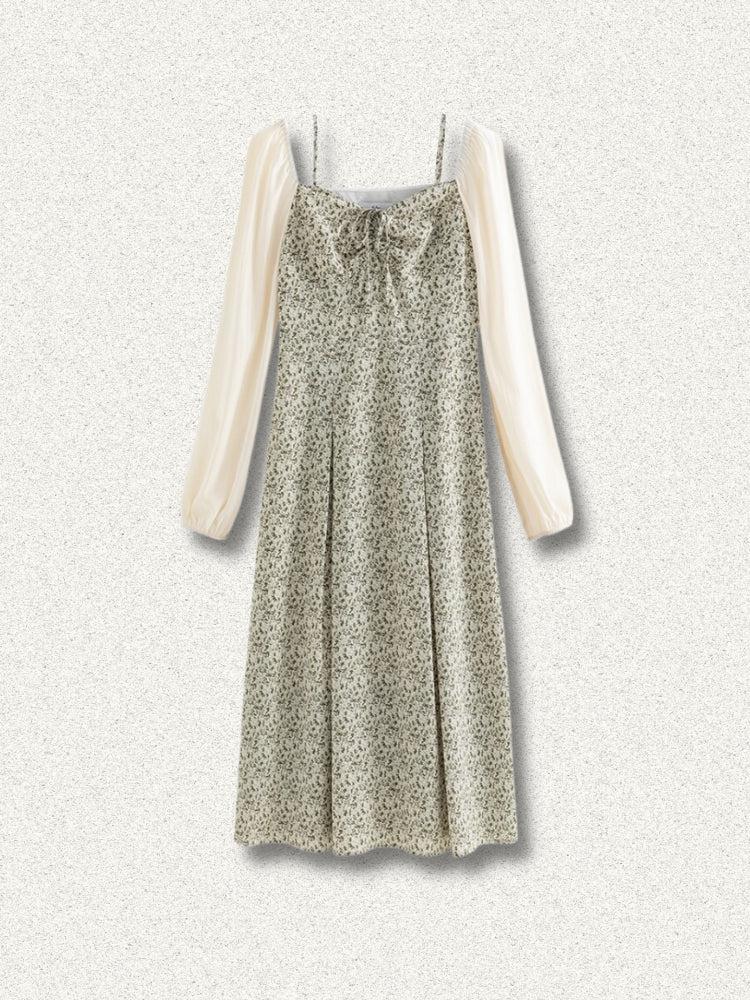 Quick Outfits, Modest Fashion Outfits Ideas Cottagecore Shirt Sleeve Floral Midi Dress