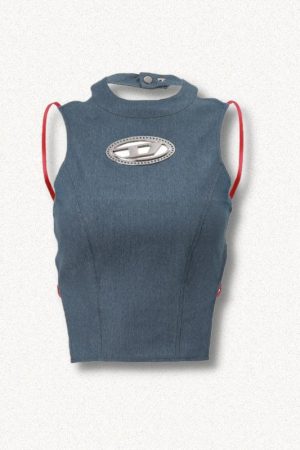 Quick Outfits, Modest Fashion Outfits Ideas Cowgirl Denim Halter Corset Top