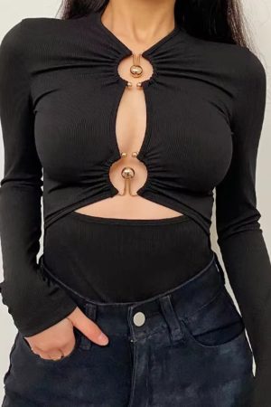 Quick Outfits, Modest Fashion Outfits Ideas Cut Out Open Front Bodysuit