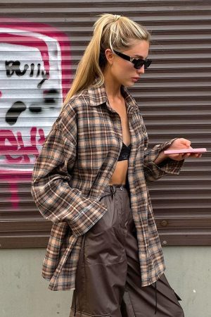 Quick Outfits, Modest Fashion Outfits Ideas Dark Academia Plaid Shirt
