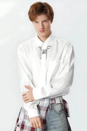 Quick Outfits, Modest Fashion Outfits Ideas Detachable Tie Shirt