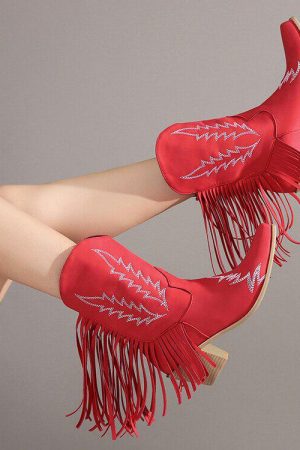 Quick Outfits, Modest Fashion Outfits Ideas Disco Cowgirl Fringe Ankle Boots
