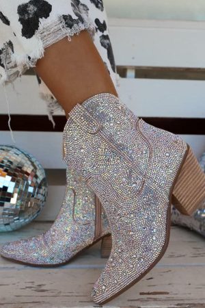Quick Outfits, Modest Fashion Outfits Ideas Disco Cowgirl Rhinestone Western Boots