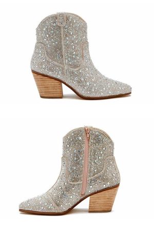 Quick Outfits, Modest Fashion Outfits Ideas Disco Cowgirl Rhinestone Western Boots