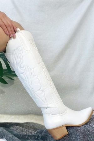 Quick Outfits, Modest Fashion Outfits Ideas Disco Cowgirl Western Knee-High Boots