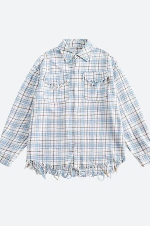 Quick Outfits, Modest Fashion Outfits Ideas Distressed Plaid Shirt