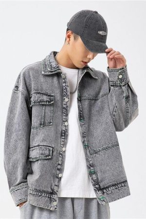 Quick Outfits, Modest Fashion Outfits Ideas Double-Collared Denim Jacket