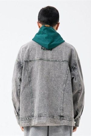 Quick Outfits, Modest Fashion Outfits Ideas Double-Collared Denim Jacket