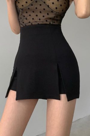 Quick Outfits, Modest Fashion Outfits Ideas Double Side Slit Mini Skort