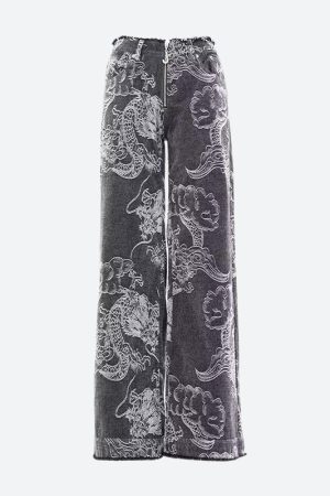 Quick Outfits, Modest Fashion Outfits Ideas Dragon Printed Jeans