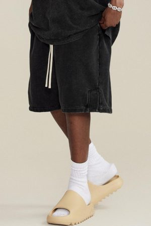 Quick Outfits, Modest Fashion Outfits Ideas Drawstring Waist Loose Shorts