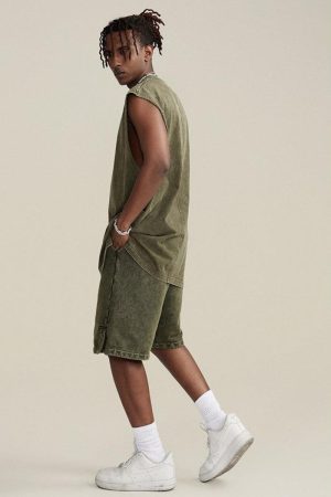 Quick Outfits, Modest Fashion Outfits Ideas Drawstring Waist Loose Shorts