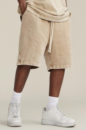 Quick Outfits, Modest Fashion Outfits Ideas Drawstring Waist Loose Shorts