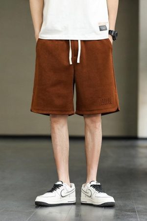 Quick Outfits, Modest Fashion Outfits Ideas Drawstring Waist Oversize Sweatshort