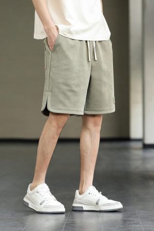 Quick Outfits, Modest Fashion Outfits Ideas Drawstring Waist Oversize Sweatshort