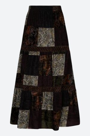 Quick Outfits, Modest Fashion Outfits Ideas Fairycore Patchwork Maxi Skirt