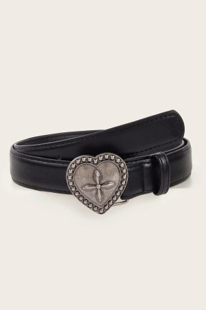Quick Outfits, Modest Fashion Outfits Ideas Goth Heart & Cross Belt