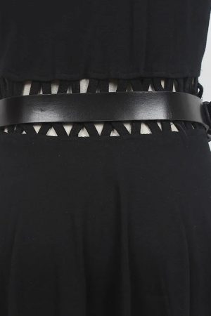 Quick Outfits, Modest Fashion Outfits Ideas Grunge Lock Faux Leather Chain Belt