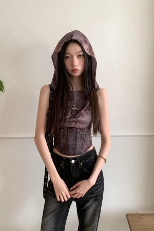 Quick Outfits, Modest Fashion Outfits Ideas Hooded Corset Top