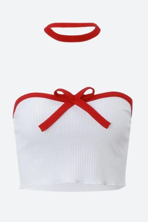 Quick Outfits, Modest Fashion Outfits Ideas Knitted Strapless Crop Top
