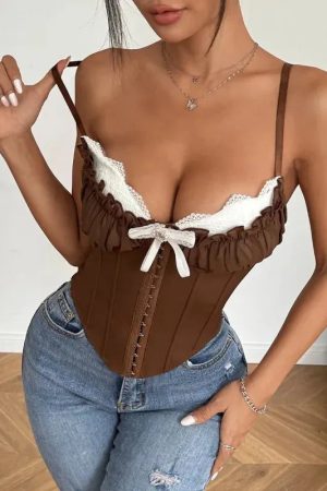 Quick Outfits, Modest Fashion Outfits Ideas Layered Bust Corset Top