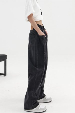 Quick Outfits, Modest Fashion Outfits Ideas Low Rise Wide Leg Baggy Jeans