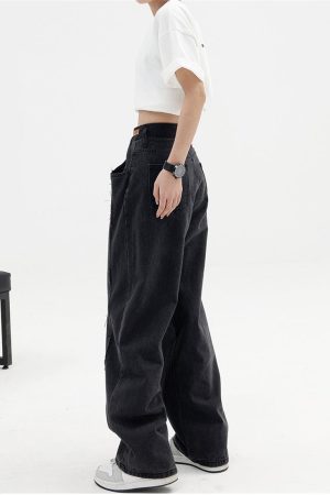 Quick Outfits, Modest Fashion Outfits Ideas Low Rise Wide Leg Baggy Jeans