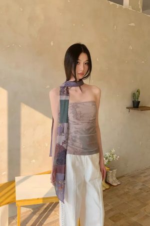 Quick Outfits, Modest Fashion Outfits Ideas Mesh Layered Tube Top