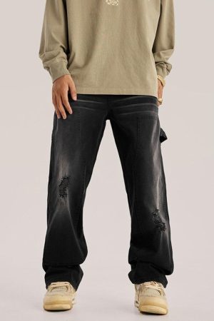 Quick Outfits, Modest Fashion Outfits Ideas Mid Rise Washed Distressed Jeans