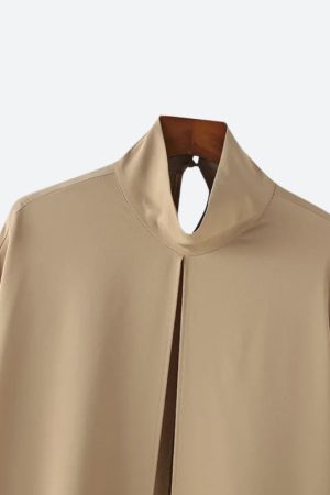 Quick Outfits, Modest Fashion Outfits Ideas Open Front High Neck Jacket