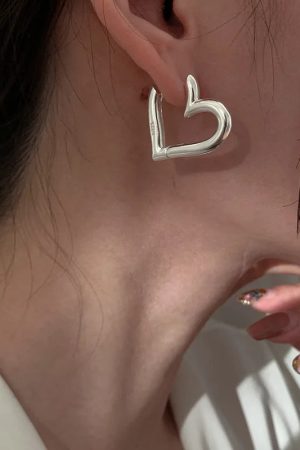Quick Outfits, Modest Fashion Outfits Ideas Open Heart Earrings