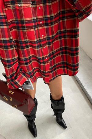 Quick Outfits, Modest Fashion Outfits Ideas Oversized Plaid Shirt