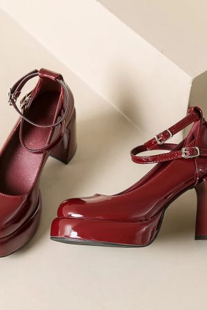 Quick Outfits, Modest Fashion Outfits Ideas Patent Leather Mary Jane High Heels