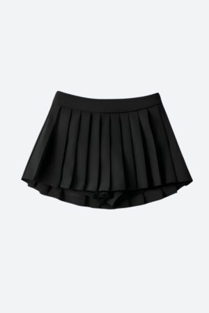 Quick Outfits, Modest Fashion Outfits Ideas Pleated Mini School Skort