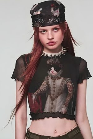 Quick Outfits, Modest Fashion Outfits Ideas Princess Cat Crop Top