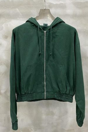 Quick Outfits, Modest Fashion Outfits Ideas Retro Zip-Up Hoodie