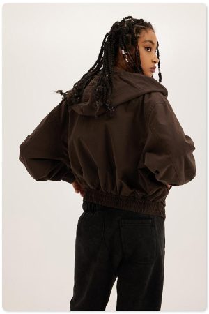 Quick Outfits, Modest Fashion Outfits Ideas Retro Zip-Up Hoodie
